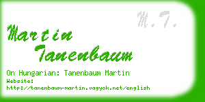 martin tanenbaum business card